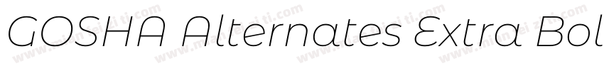 GOSHA Alternates Extra Bold Italic字体转换